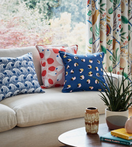 Leopard Dots Fabric - Denim / Milkshake Denim / Milkshake
