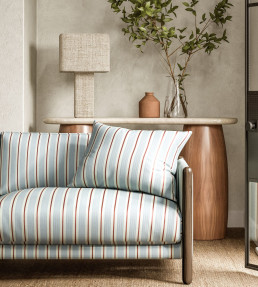 Melton Stripe Fabric - Coast Blue Coast Blue