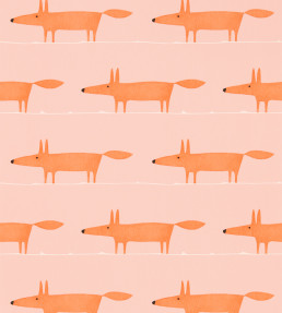 Midi Fox Wallpaper - Milkshake / Rose Milkshake / Rose