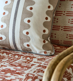 Oakham Embroidery Fabric - Mushroom Mushroom