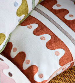 Oakham Embroidery Fabric - Tomato Tomato