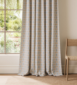 Owl & Butterfly Fabric - Pebble/Coast Blue Pebble/Coast Blue