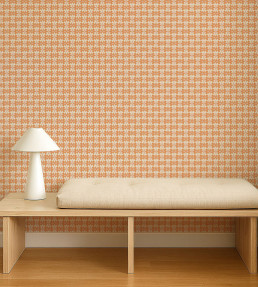 Owl & Butterfly Wallpaper - Tangerine/Blush Tangerine/Blush
