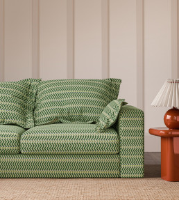 Pomona Zigzag Fabric - Kelly Green/Cornflower Kelly Green/Cornflower