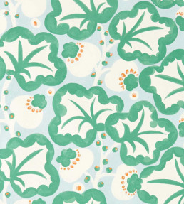 Poppy Pod Wallpaper - Marine Marine