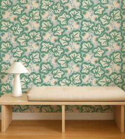 Poppy Pod Wallpaper - Marine Marine