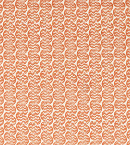 Raft Stripe Print Fabric - Rust Rust