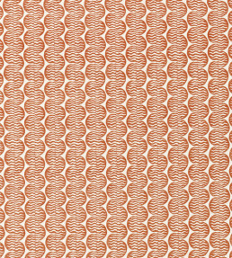 Raft Stripe Print Fabric - Rust Rust