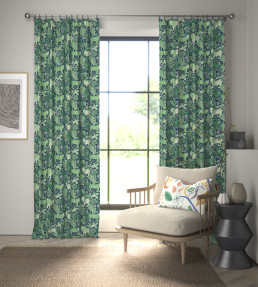 Rumble In The Jungle Fabric - Midnight / Mint Leaf Midnight / Mint Leaf