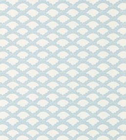 Scallop Frill Wallpaper - Cornflower Cornflower
