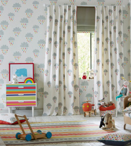 April Showers Wallpaper - Slate / Pickle / Paper Slate / Pickle / Paper