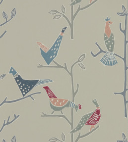 Passaro Wallpaper - Rose / Steel Rose / Steel