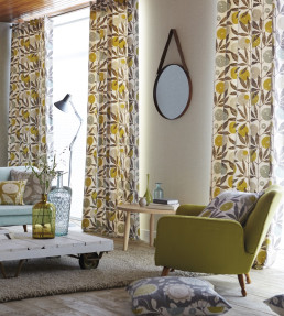 Blomma Fabric - Heather / Damson / Stone Heather / Damson / Stone