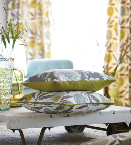 Blomma Fabric - Heather / Damson / Stone Heather / Damson / Stone
