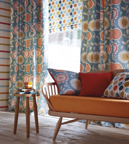 Taimi Fabric - Sulphur / Tangerine / Kingfisher Sulphur / Tangerine / Kingfisher
