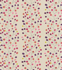 Berry Tree Fabric - Mink / Plum / Berry / Lime Mink / Plum / Berry / Lime