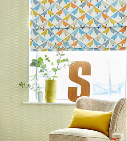 Lintu Fabric - Satsuma / Sky / Pebble Satsuma / Sky / Pebble
