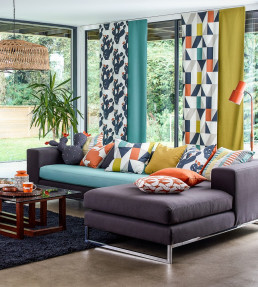 Nuevo Fabric - Citrus / Paprika / Forest Citrus / Paprika / Forest