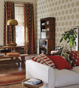 Yoki Fabric - Terracotta / Moss / Amber Terracotta / Moss / Amber