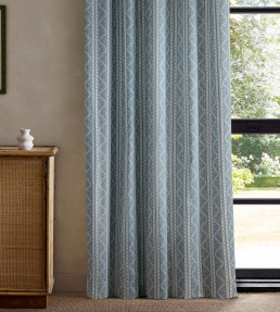 Split Pea Print Fabric - Coast Blue Coast Blue
