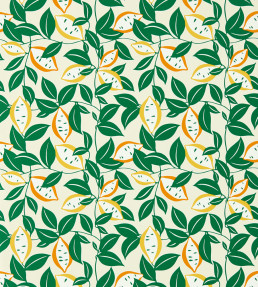 St Clements Wallpaper - Lemon / Tangerine Lemon / Tangerine
