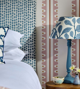 Sweet Bay Print Fabric - Indigo Indigo