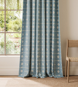 Tiles Fabric - Cornflower Cornflower