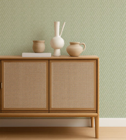 Triangle Trellis Wallpaper - Kelly Green Kelly Green
