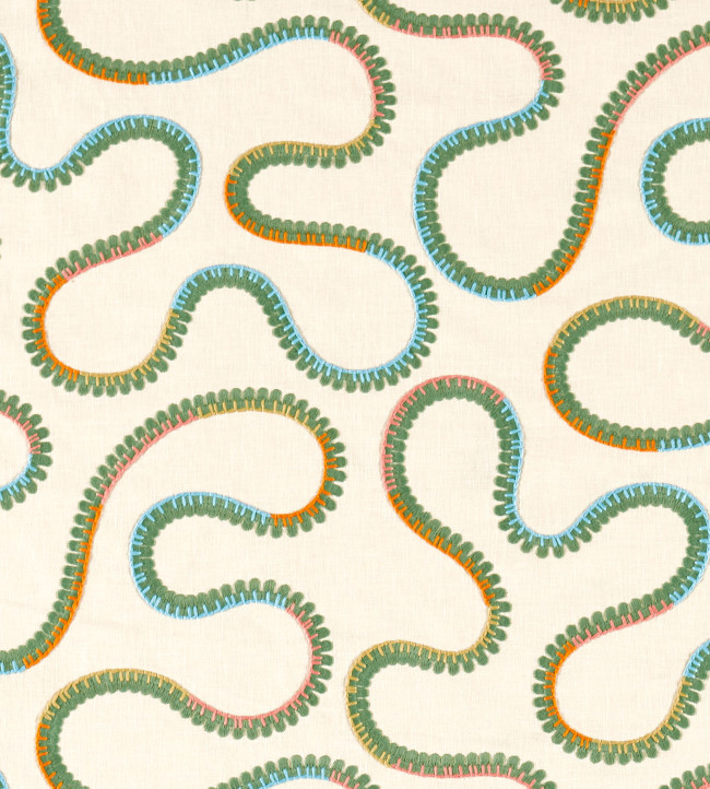 Bimble Embroidery Fabric - Meadow Meadow