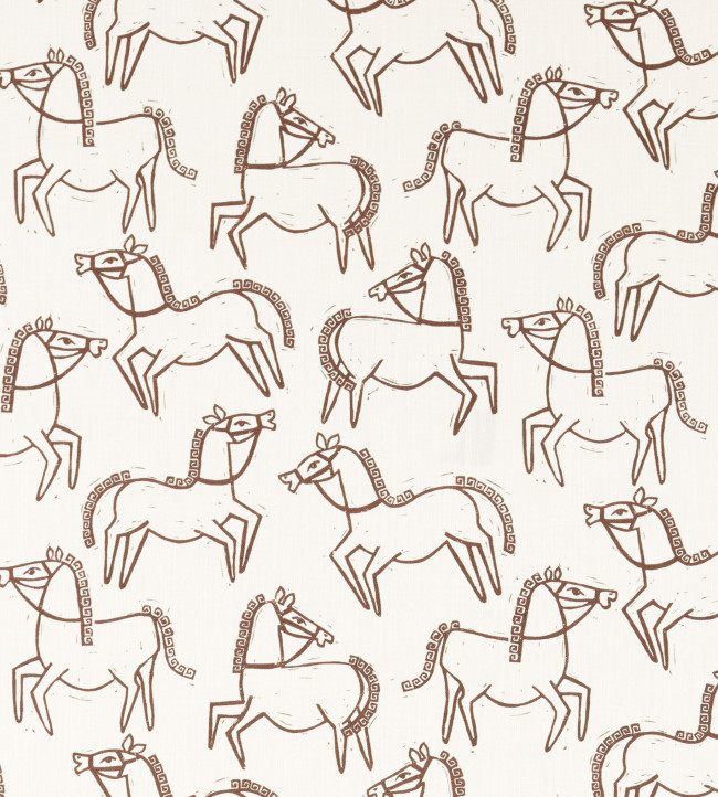 Canter Print Fabric - Chestnut Chestnut