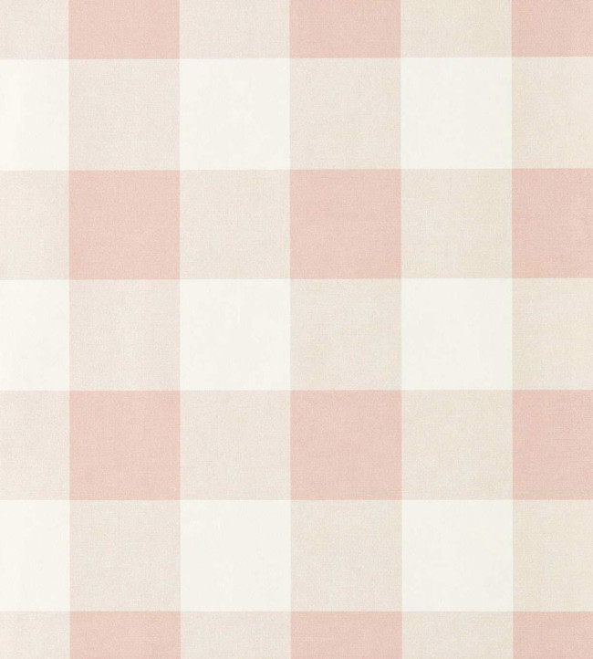 Central Check Wallpaper - Blush Blush