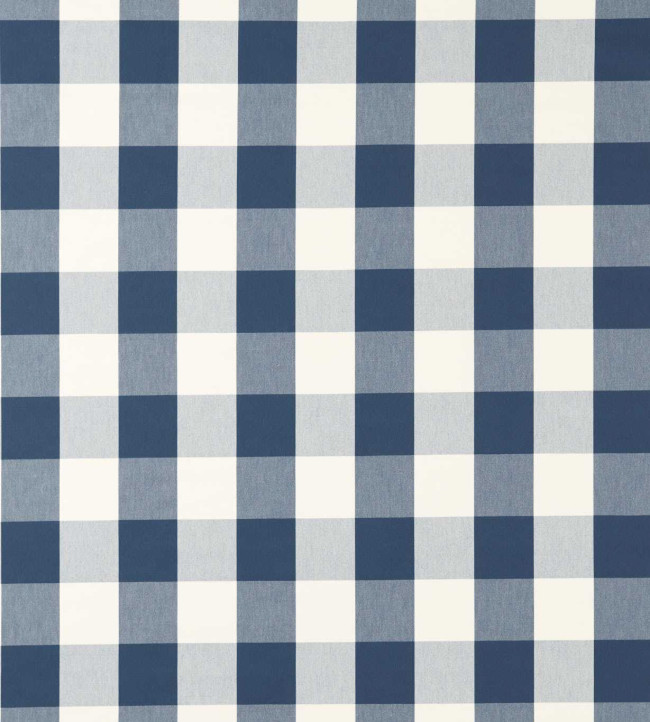 Central Check Fabric - Indigo Indigo