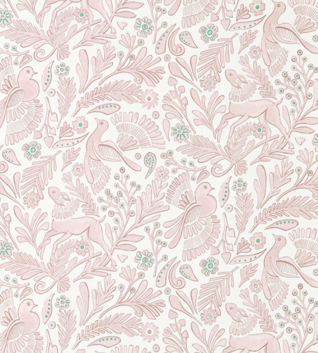 Dove & Deer Wallpaper - Lilac Lilac