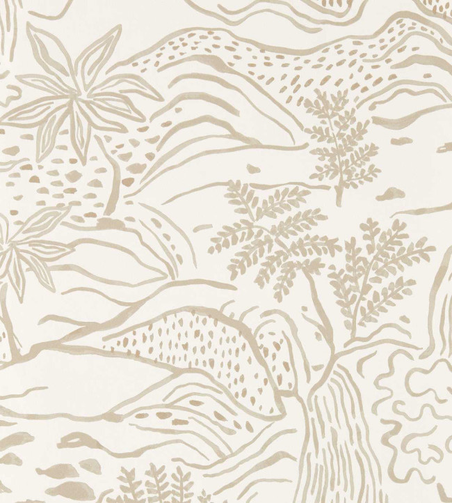 Falling Foss Wallpaper - Linen Linen
