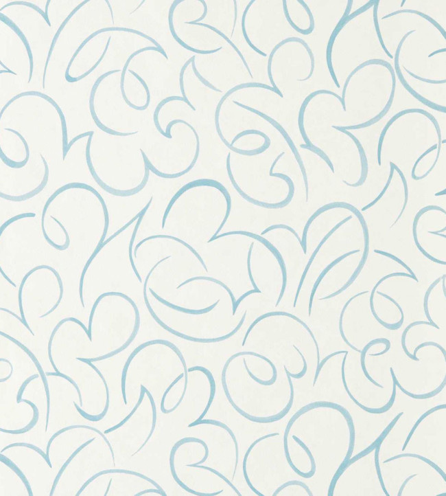Flo Swirl Wallpaper - Cornflower Cornflower
