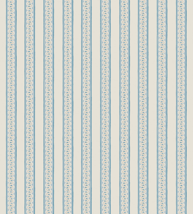 Fondant Stripe Fabric - Denim Denim