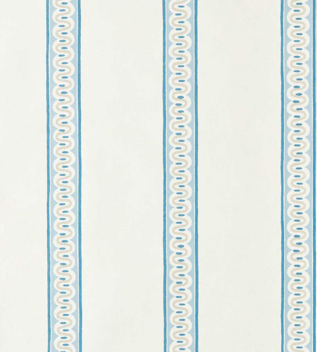 Fondant Stripe Wallpaper - Denim Denim