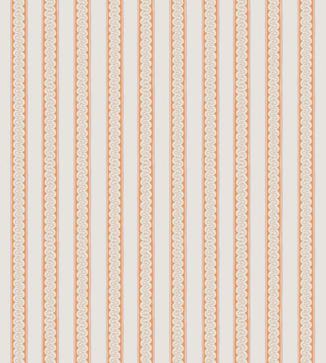 Fondant Stripe Fabric - Tangerine/Blush Tangerine/Blush