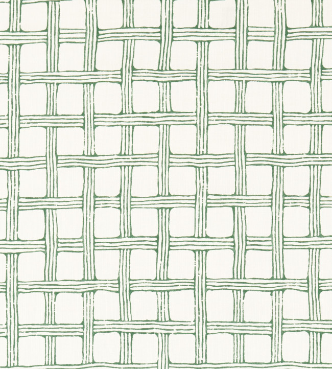 Fretwork Print Fabric - Forest Forest