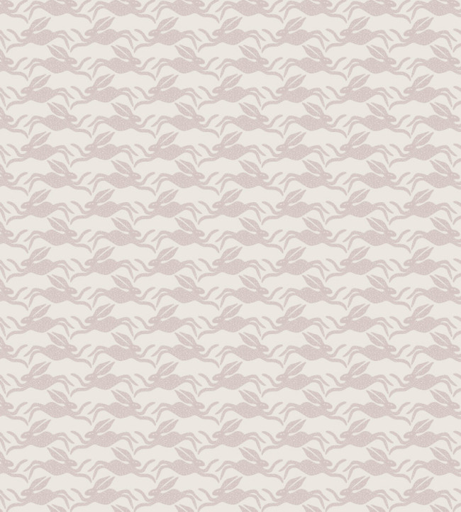 Hares Fabric - Lilac Lilac