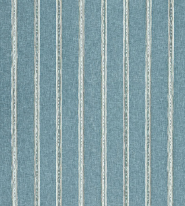 Harvest Stripe Fabric - Cornflower Cornflower