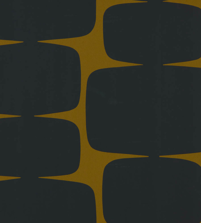 Lohko Wallpaper - Tumeric / Charcoal Tumeric / Charcoal