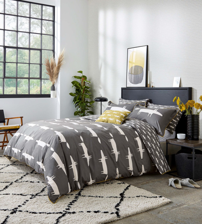 Mr Fox Bedding Set, Charcoal Charcoal