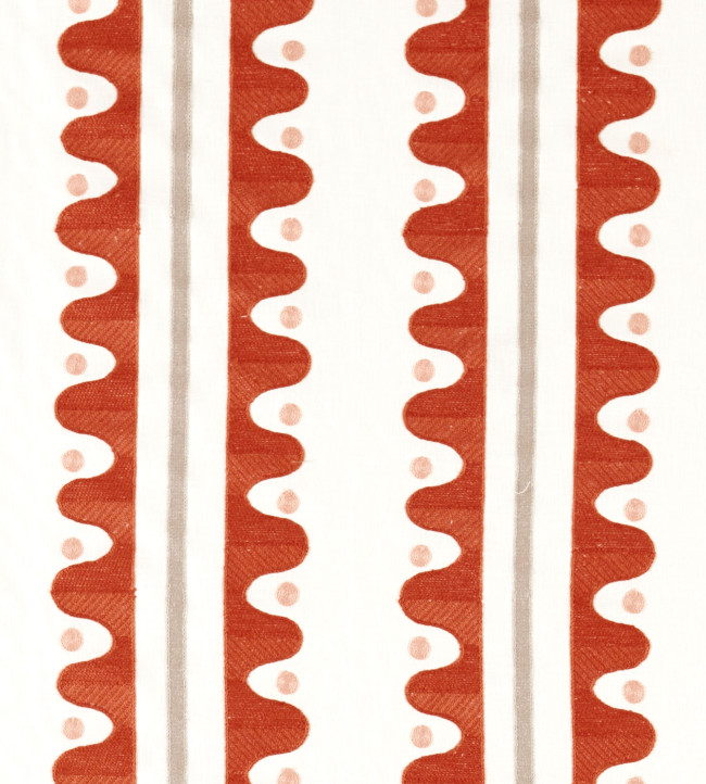 Oakham Embroidery Fabric - Tomato Tomato