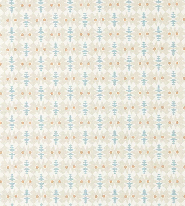 Owl & Butterfly Wallpaper - Pebble/Coast Blue Pebble/Coast Blue