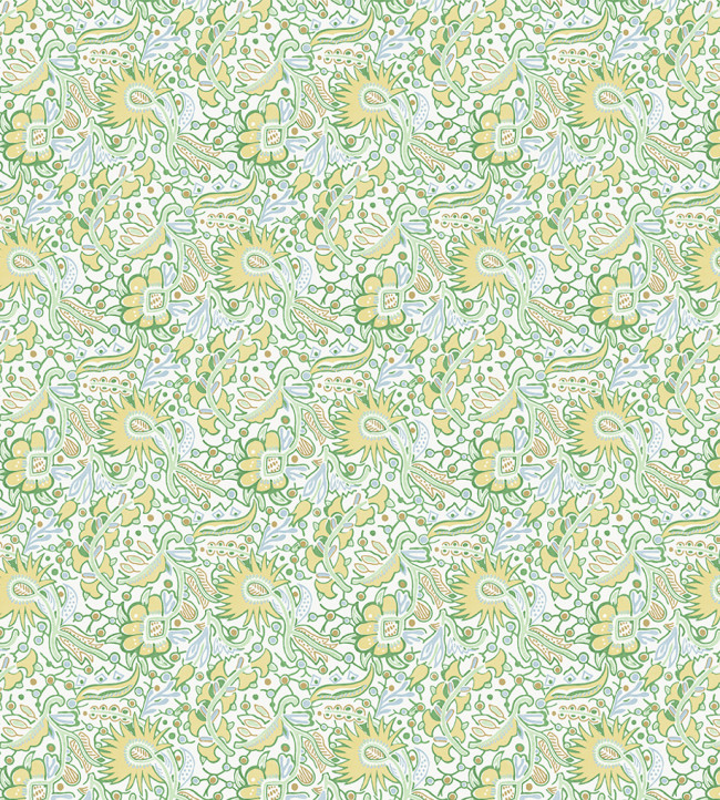 Pomona Fabric - Buttercup/Cornflower Buttercup/Cornflower