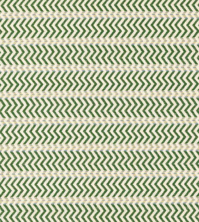 Pomona Zigzag Fabric - Kelly Green/Cornflower Kelly Green/Cornflower