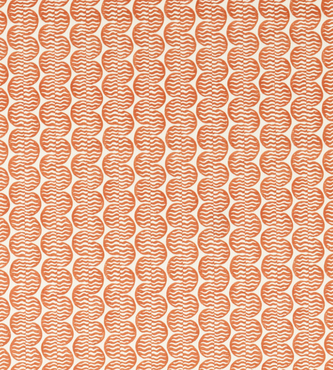 Raft Stripe Print Fabric - Rust Rust