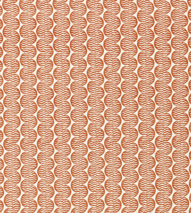 Raft Stripe Print Fabric - Rust Rust
