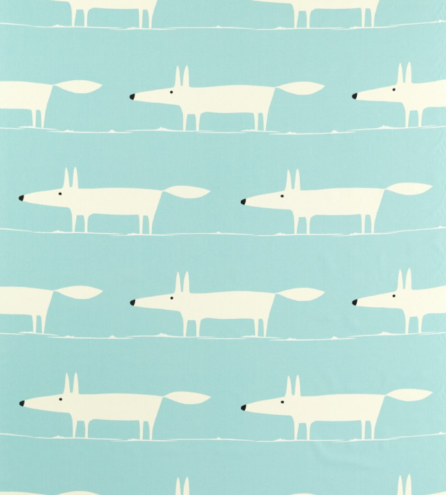 Mr Fox Fabric - Sky Sky